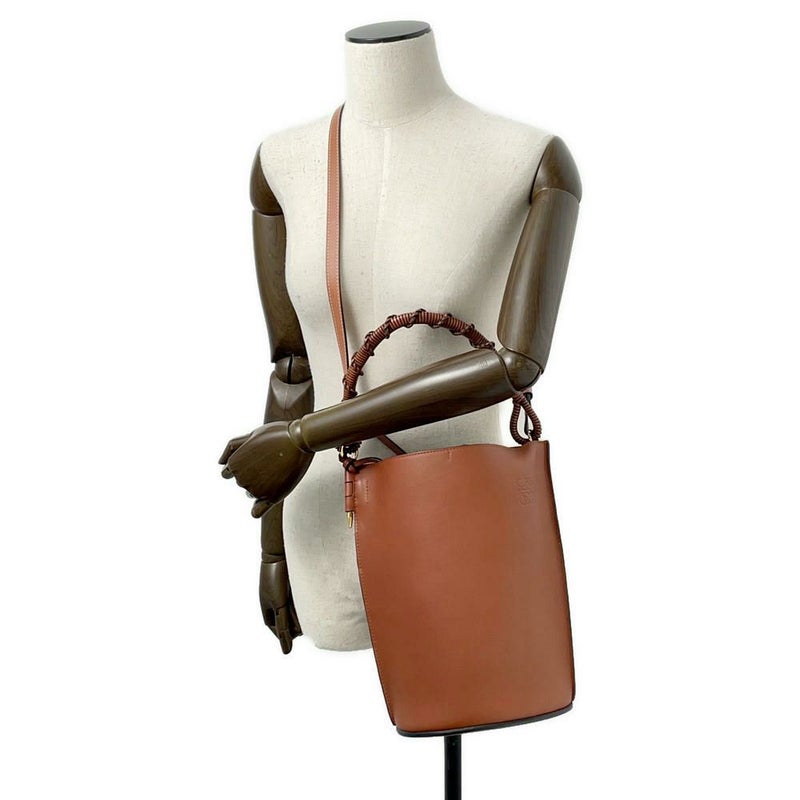 ロエベ ハンドバッグ ゲートバケット カーフスキン 329.56.Z85 LOEWE 2way ブラウン