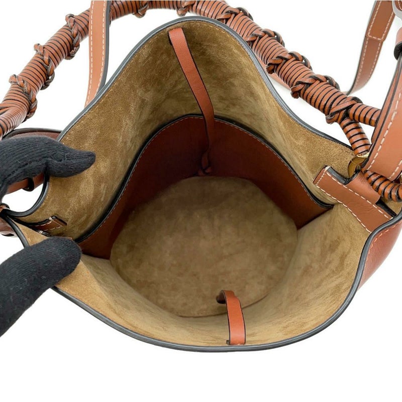 ロエベ ハンドバッグ ゲートバケット カーフスキン 329.56.Z85 LOEWE 2way ブラウン