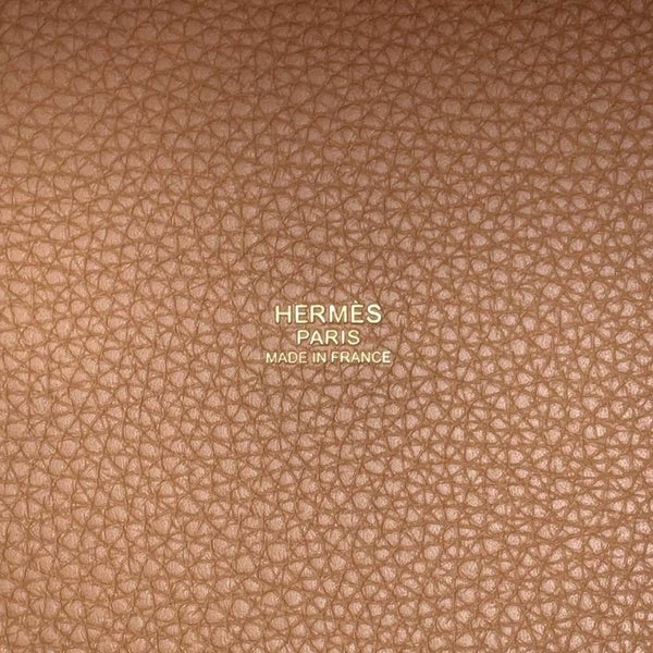 エルメス ハンドバッグ ピコタンロックMM ゴールド/ゴールド金具 トリヨンクレマンス W刻印 HERMES トートバッグ