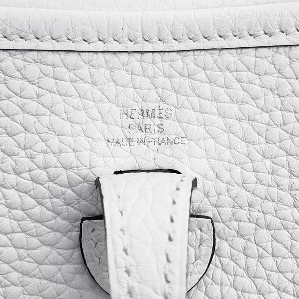 エルメス ショルダーバッグ エブリンTPM ニューホワイト/シルバー金具 トリヨンクレマンス B刻印 HERMES Evelyne