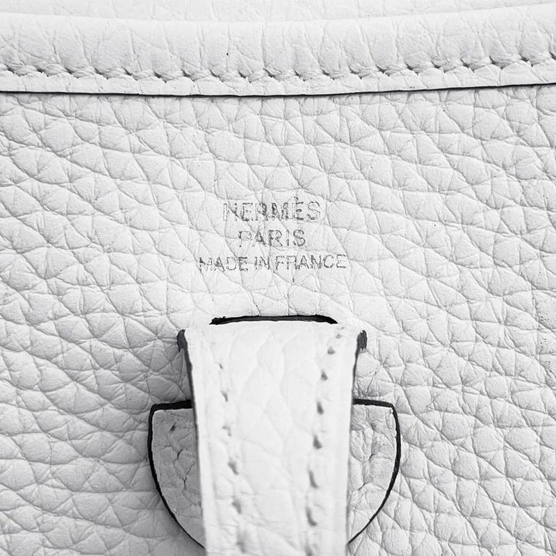 エルメス ショルダーバッグ エブリンTPM ニューホワイト/シルバー金具 トリヨンクレマンス B刻印 HERMES Evelyne
