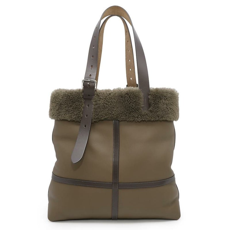 エルメス エトリヴィエール ショッピング ブラウン/シルバー金具 トリヨンクリストバル/ムートンアヴィアトゥール Y刻印