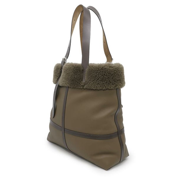 エルメス エトリヴィエール ショッピング ブラウン/シルバー金具 トリヨンクリストバル/ムートンアヴィアトゥール Y刻印