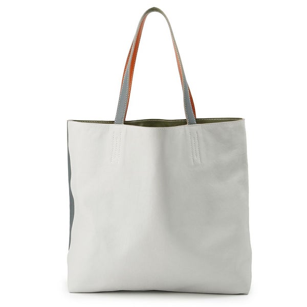 エルメス トートバッグ ドゥブルセンス35 オレンジ/カーキ/グレー/ブルー スイフト □Q刻印 HERMES ショルダー