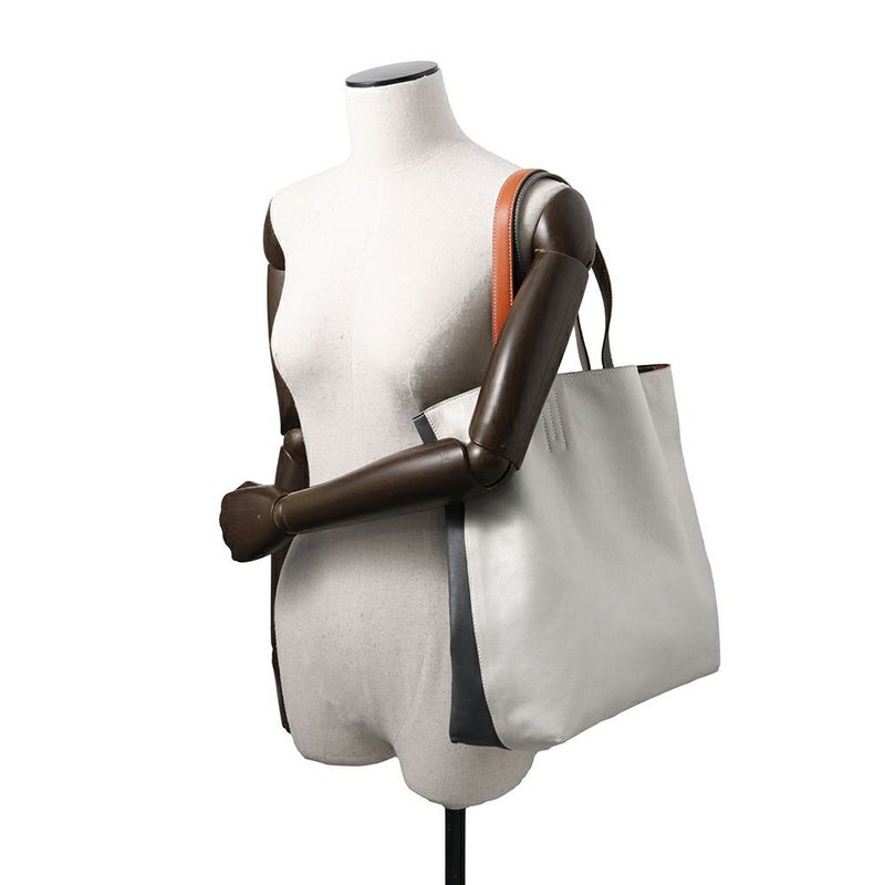 エルメス トートバッグ ドゥブルセンス35 オレンジ/カーキ/グレー/ブルー スイフト □Q刻印 HERMES ショルダー