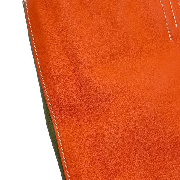 エルメス トートバッグ ドゥブルセンス35 オレンジ/カーキ/グレー/ブルー スイフト □Q刻印 HERMES ショルダー
