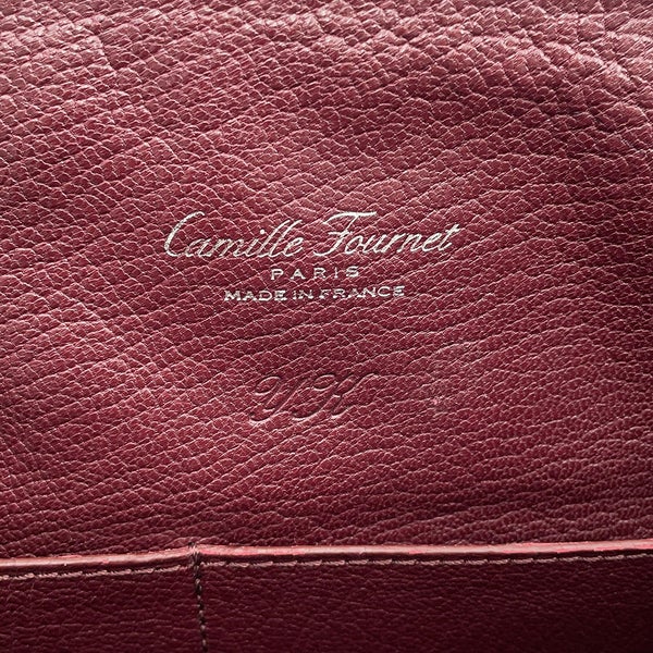 カミーユフォルネ クラッチバッグ テミス ヴェルソ レザー/アリゲーター Camille Fournet メンズ　 イニシャル入り