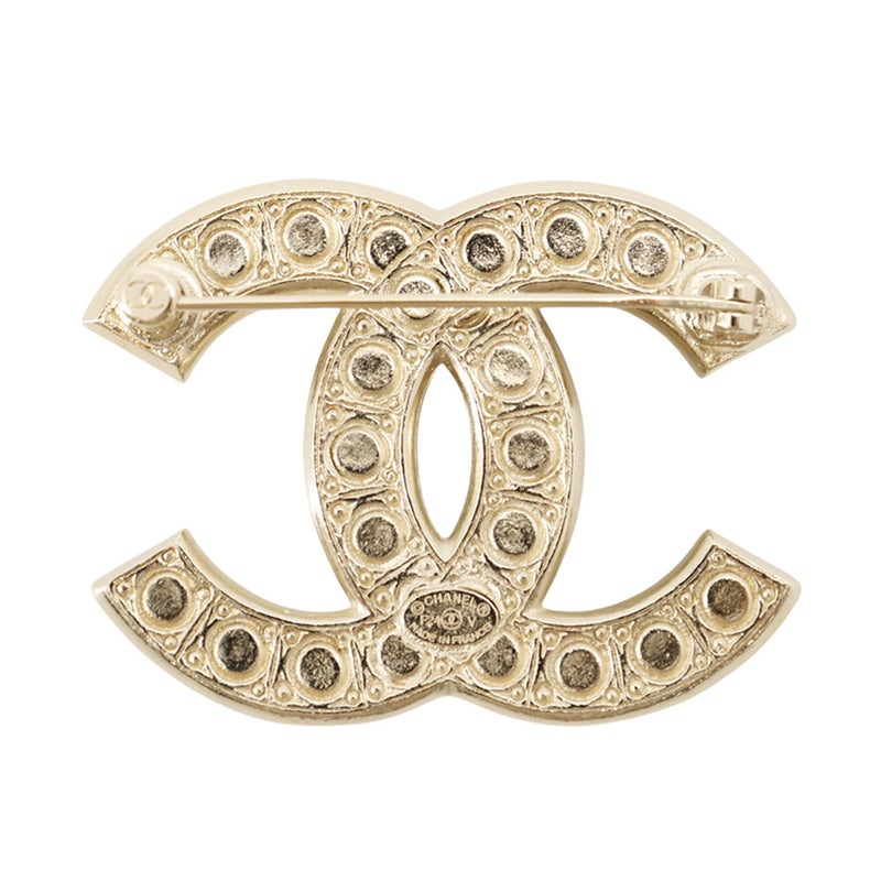 シャネル ブローチ ココマーク ラインストーン フェイクパール メタル F24V A64762 CHANEL アクセサリー