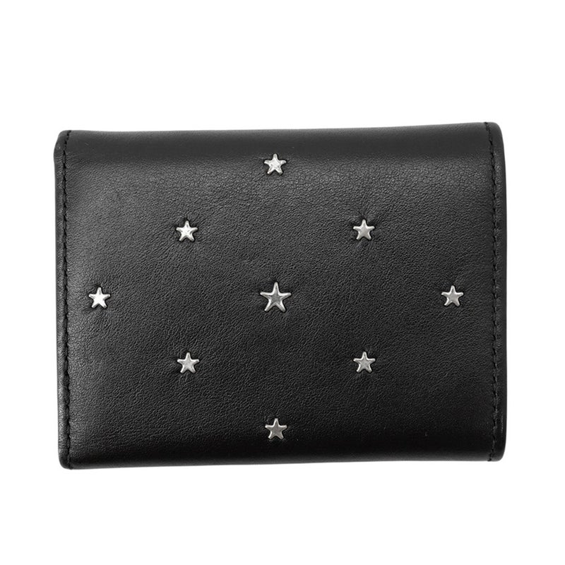 ジミーチュウ 三つ折り財布 ネモ スタッズ コンパクトウォレット レザー JIMMY CHOO 黒