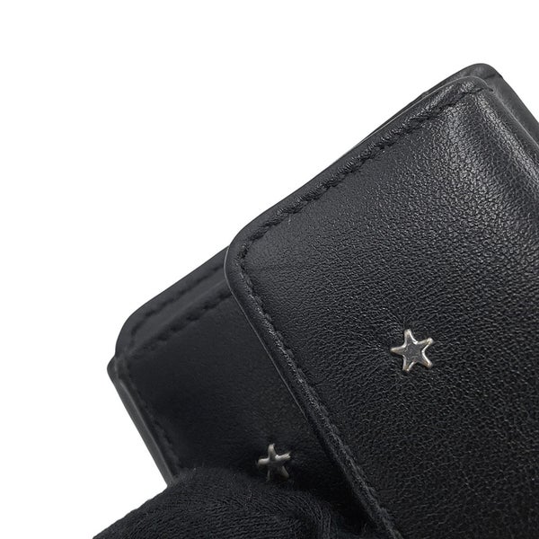 ジミーチュウ 三つ折り財布 ネモ スタッズ コンパクトウォレット レザー JIMMY CHOO 黒