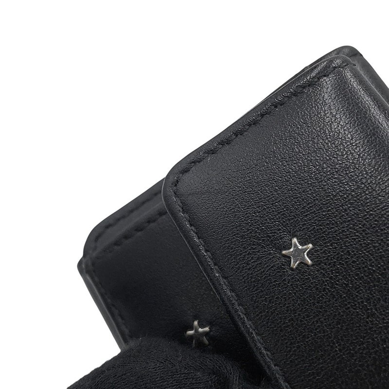 ジミーチュウ 三つ折り財布 ネモ スタッズ コンパクトウォレット レザー JIMMY CHOO 黒