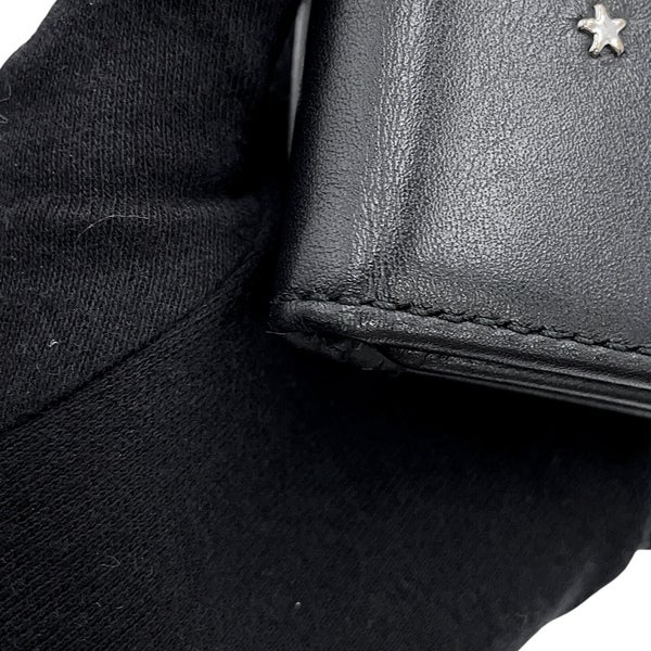 ジミーチュウ 三つ折り財布 ネモ スタッズ コンパクトウォレット レザー JIMMY CHOO 黒