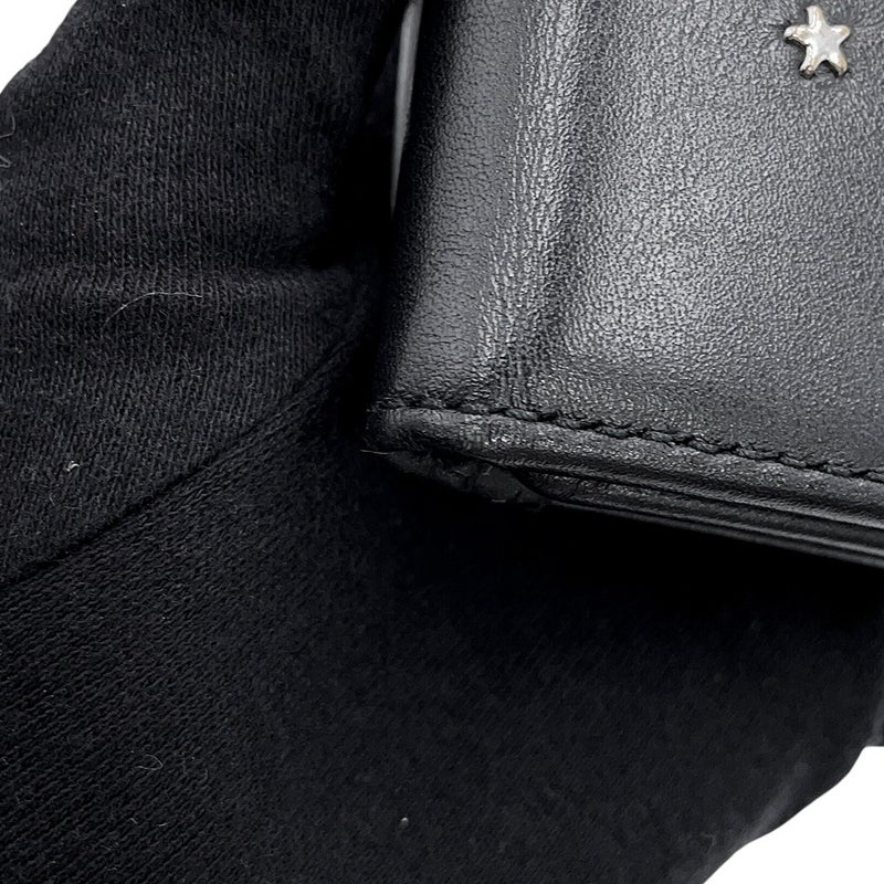 ジミーチュウ 三つ折り財布 ネモ スタッズ コンパクトウォレット レザー JIMMY CHOO 黒