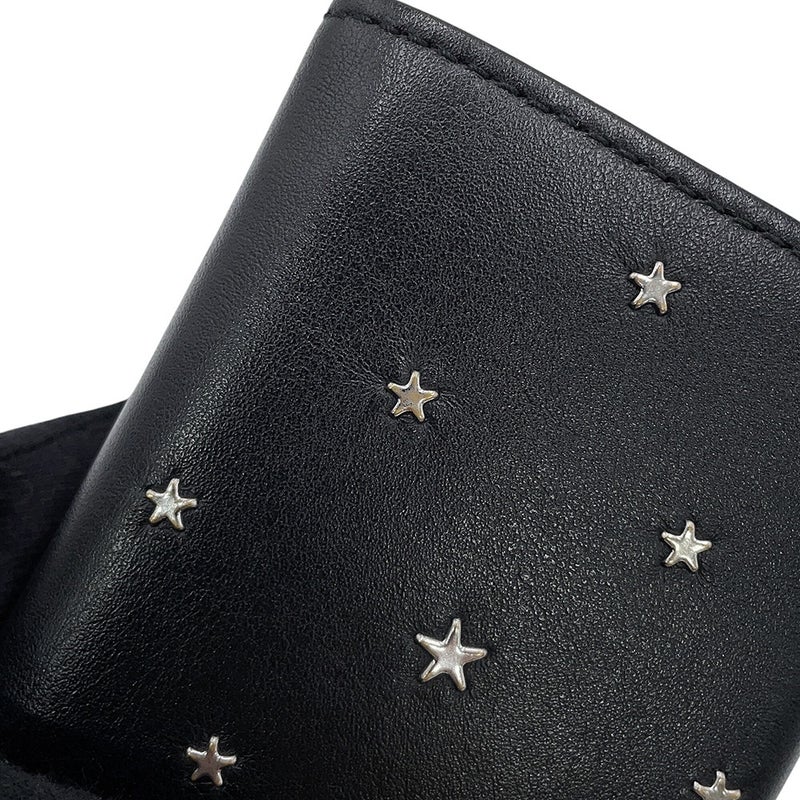 ジミーチュウ 三つ折り財布 ネモ スタッズ コンパクトウォレット レザー JIMMY CHOO 黒