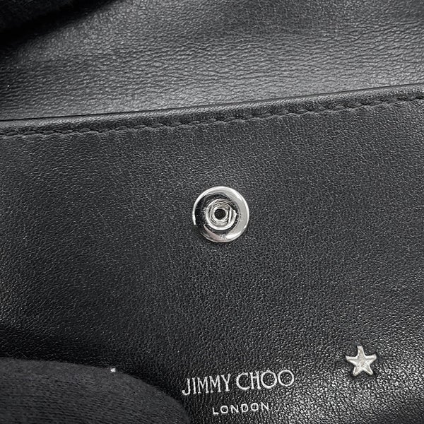 ジミーチュウ 三つ折り財布 ネモ スタッズ コンパクトウォレット レザー JIMMY CHOO 黒