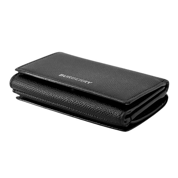 バーバリー 三つ折り財布 コンパクトウォレット レザー 8017455 BURBERRY 黒