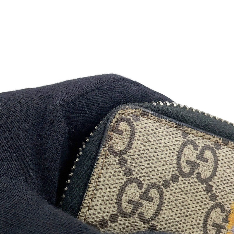 グッチ コインケース GGスプリーム タイガープリント ラウンドファスナーコインケース PVC 451276 GUCCI