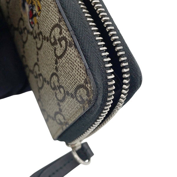 グッチ コインケース GGスプリーム タイガープリント ラウンドファスナーコインケース PVC 451276 GUCCI
