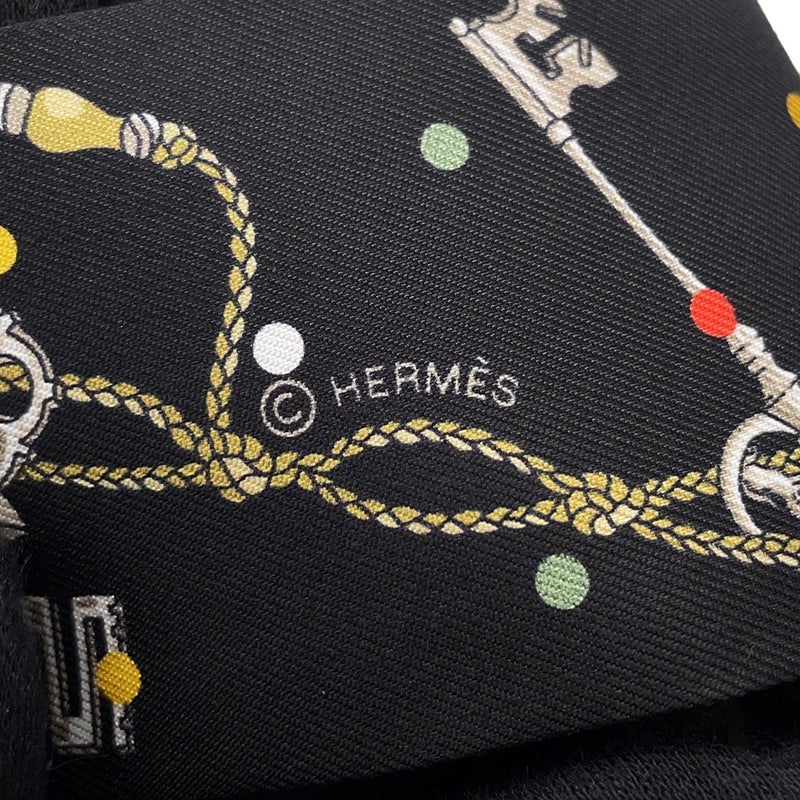 エルメス ツイリーフリンジ レ・クレ・ア・ポワ Les Cles a Pois シルク レザー HERMES 2026春夏 黒