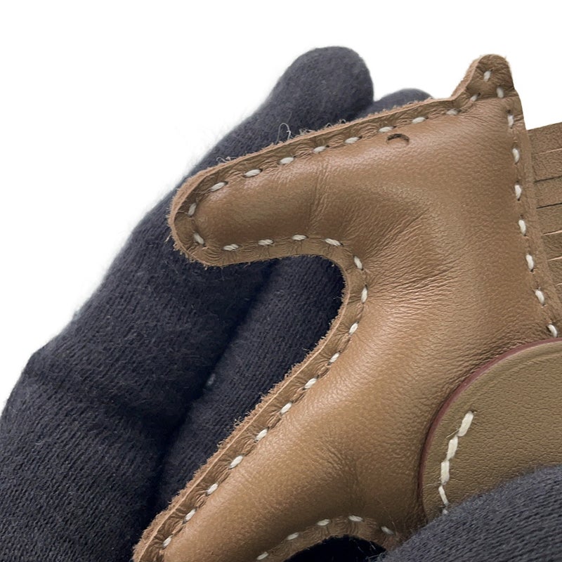 エルメス バッグチャーム ロデオPM ペガサス エトゥープ ラムスキン/スイフト W刻印 HERMES