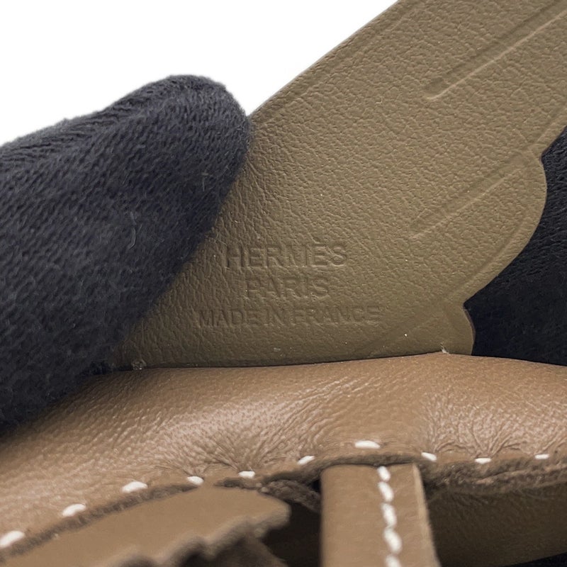 エルメス バッグチャーム ロデオPM ペガサス エトゥープ ラムスキン/スイフト W刻印 HERMES