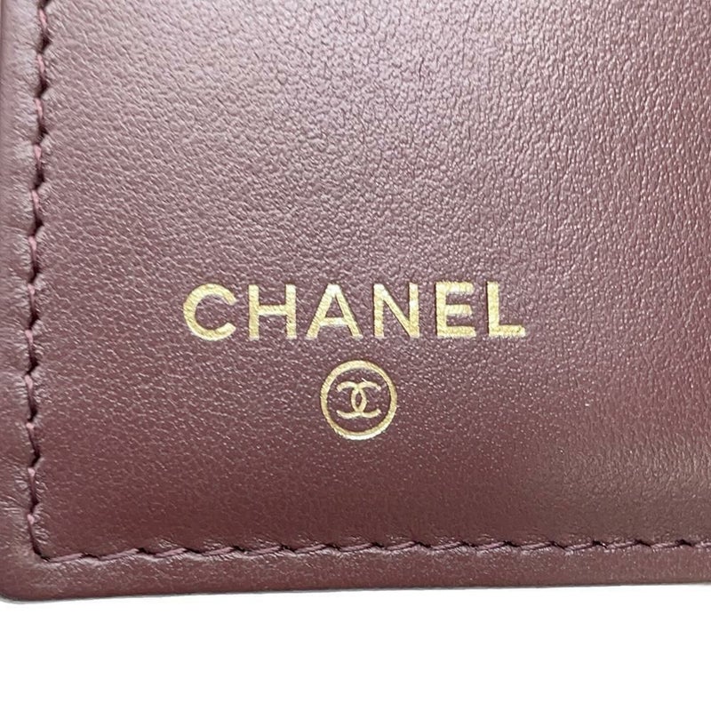 シャネル 三つ折り財布 マトラッセ ココマーク クラシック スモール フラップ ウォレット キャビアスキン AP0229 CHANEL 黒