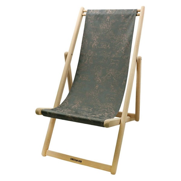 ディオール ビーチチェア ディオリビエラ デッキチェア Christian Dior 折りたたみ ウッド コットン  椅子