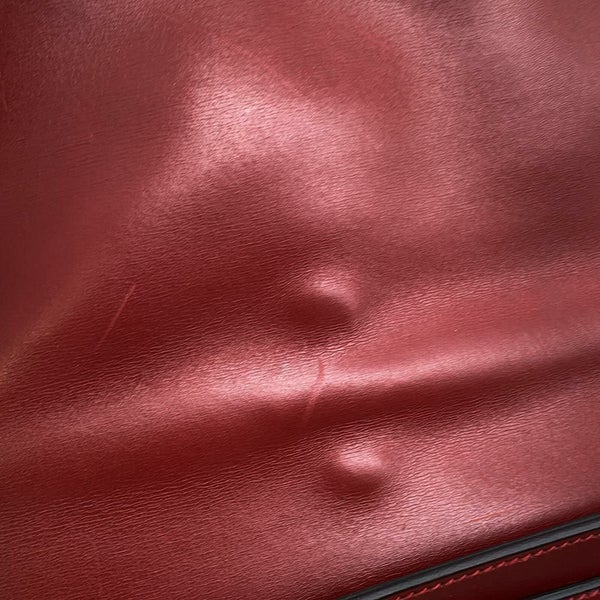 エルメス ビジネスバッグ サックアデペッシュ ルージュアッシュ/ゴールド金具 ボックスカーフ 〇Z刻印 メンズ ハンドバッグ ソルド品