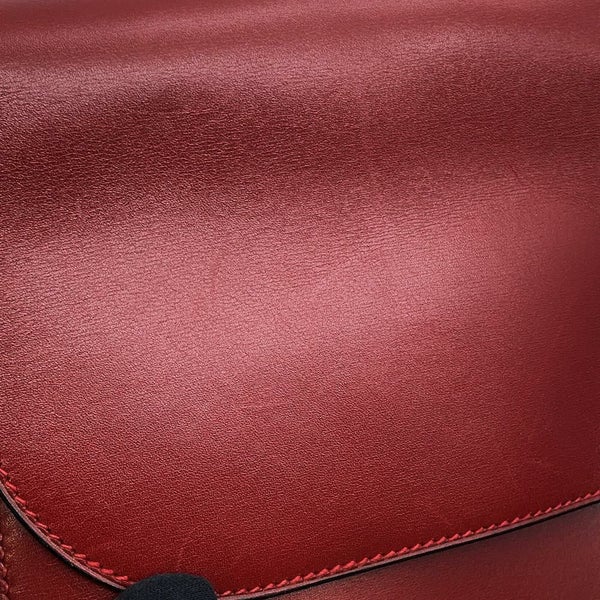 エルメス ビジネスバッグ サックアデペッシュ ルージュアッシュ/ゴールド金具 ボックスカーフ 〇Z刻印 メンズ ハンドバッグ ソルド品