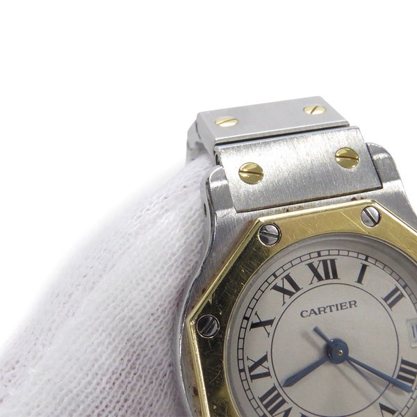 カルティエ サントスオクタゴン SM W2001683 Cartier 腕時計 アイボリー文字盤 クォーツ