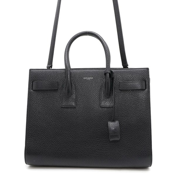 サンローランパリ ハンドバッグ サックドジュール レザー 355153 SAINT LAURENT PARIS 2wayショルダーバッグ 黒