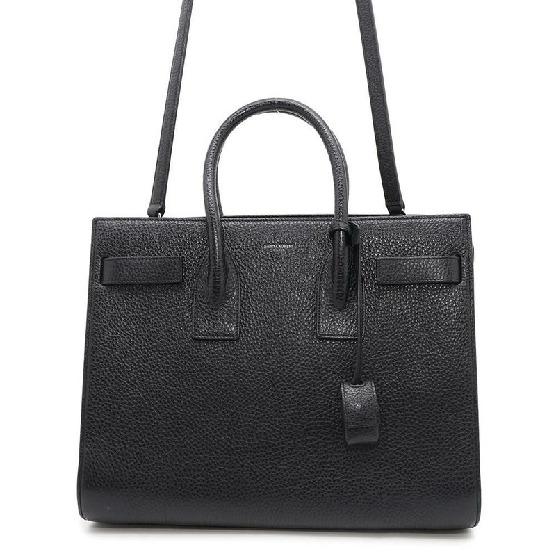 サンローランパリ ハンドバッグ サックドジュール レザー 355153 SAINT LAURENT PARIS 2wayショルダーバッグ 黒