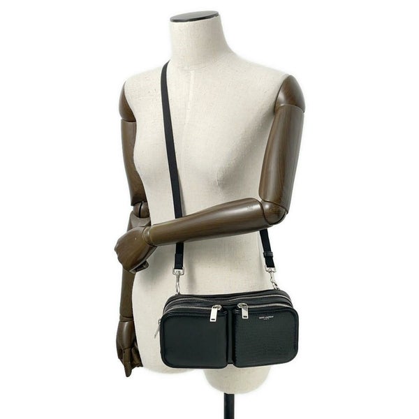 サンローランパリ ショルダーバッグ 型押しレザー 712569 SAINT LAURENT PARIS バッグ 黒