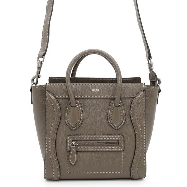 セリーヌ ハンドバッグ ラゲージ ナノショッパー 189243 CELINE バッグ 2wayショルダーバッグ グレージュ
