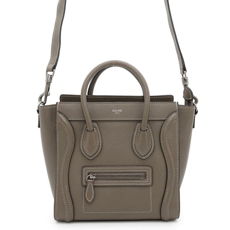 セリーヌ ハンドバッグ ラゲージ ナノショッパー 189243 CELINE バッグ 2wayショルダーバッグ グレージュ
