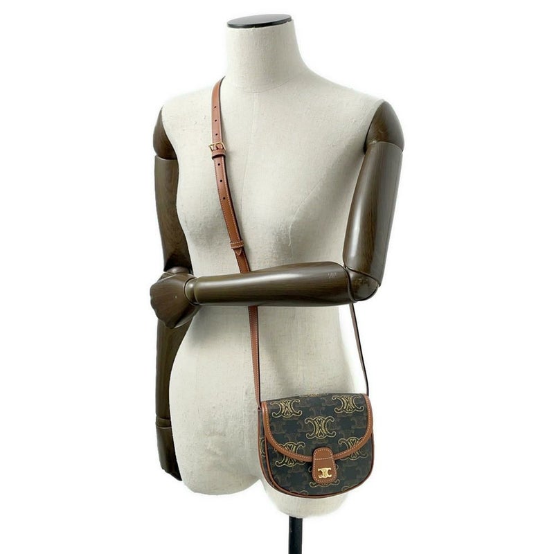 セリーヌ ショルダーバッグ トリオンフ刺繍ミニ ブザス 196702ECK CELINE バッグ