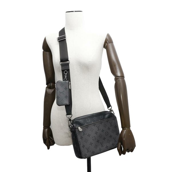 ルイヴィトン ショルダーバッグ モノグラム・エクリプス リバース トリオ・メッセンジャー M69443 LOUIS VUITTON ブラック 黒