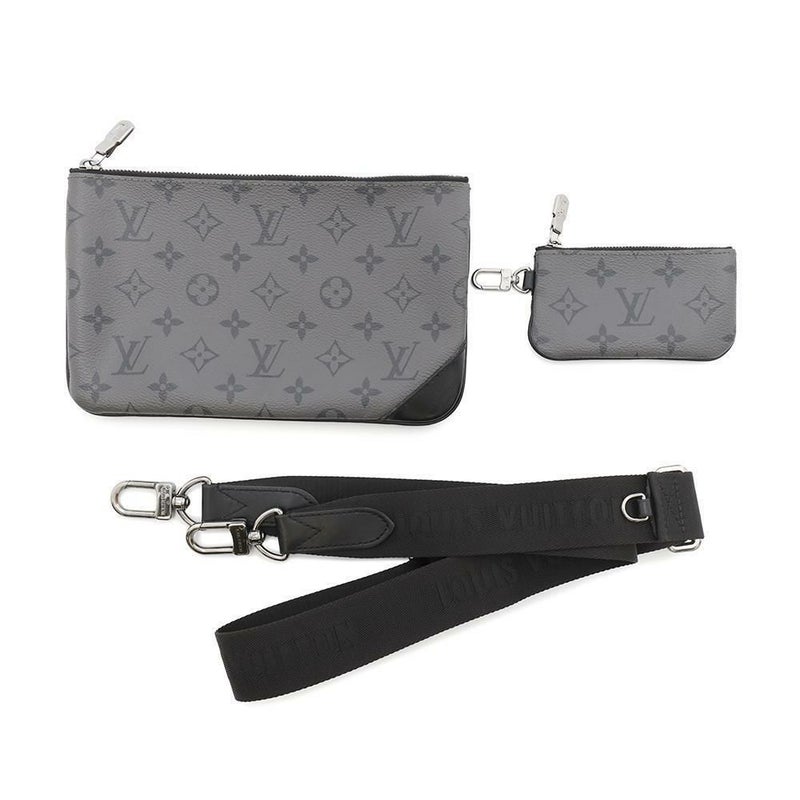 ルイヴィトン ショルダーバッグ モノグラム・エクリプス リバース トリオ・メッセンジャー M69443 LOUIS VUITTON ブラック 黒