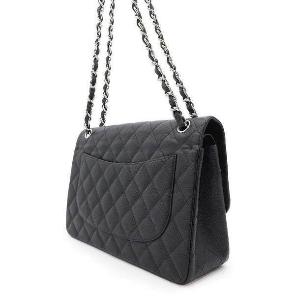 シャネル チェーンショルダーバッグ マトラッセ30 ココマーク キャビアスキン A58600 CHANEL バッグ デカマトラッセ 黒