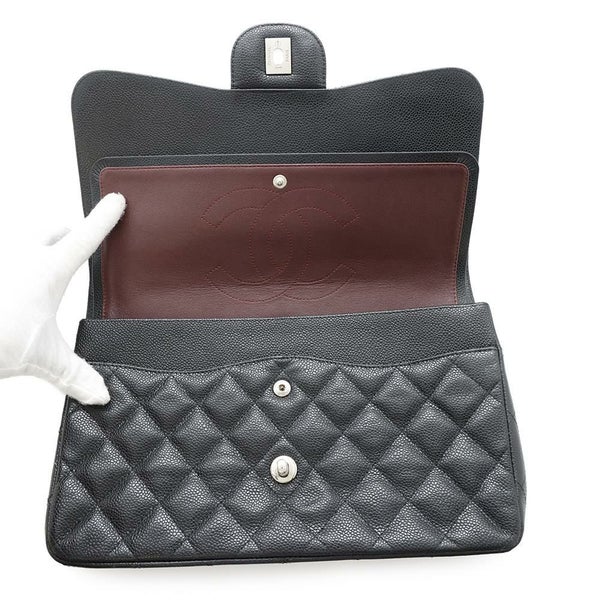 シャネル チェーンショルダーバッグ マトラッセ30 ココマーク キャビアスキン A58600 CHANEL バッグ デカマトラッセ 黒