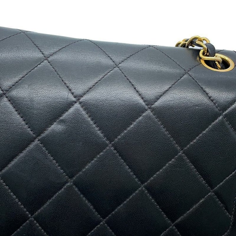 シャネル チェーンショルダーバッグ マトラッセ25 ココマーク ダイアナ ラムスキン A01165 CHANEL 黒