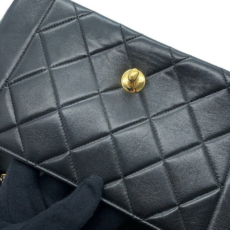 シャネル チェーンショルダーバッグ マトラッセ ココマーク ダイアナ ラムスキン A01164 CHANEL バッグ 斜め掛け 黒