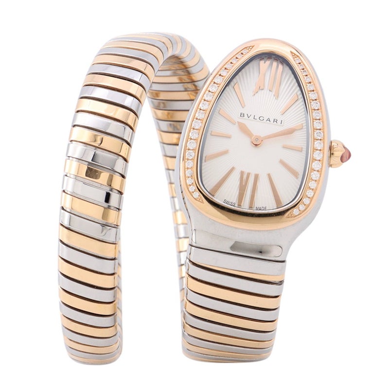 ブルガリ セルペンティ トゥボガス S  BVLGARI 腕時計 シルバー文字盤 クォーツ