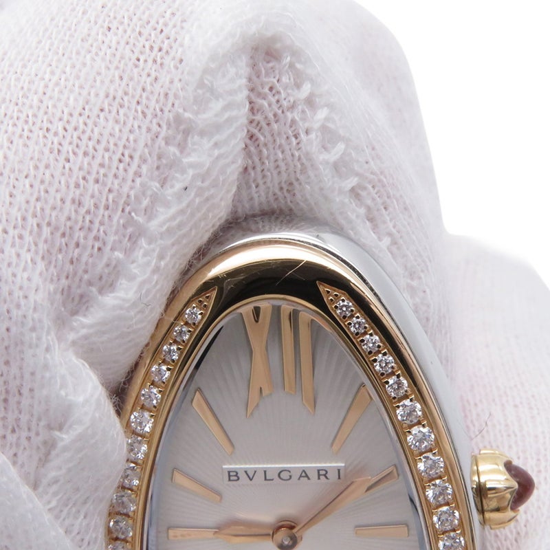 ブルガリ セルペンティ トゥボガス S  BVLGARI 腕時計 シルバー文字盤 クォーツ