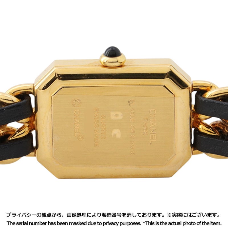シャネル プルミエール L H0001 CHANEL 腕時計 レディース 黒文字盤 クォーツ