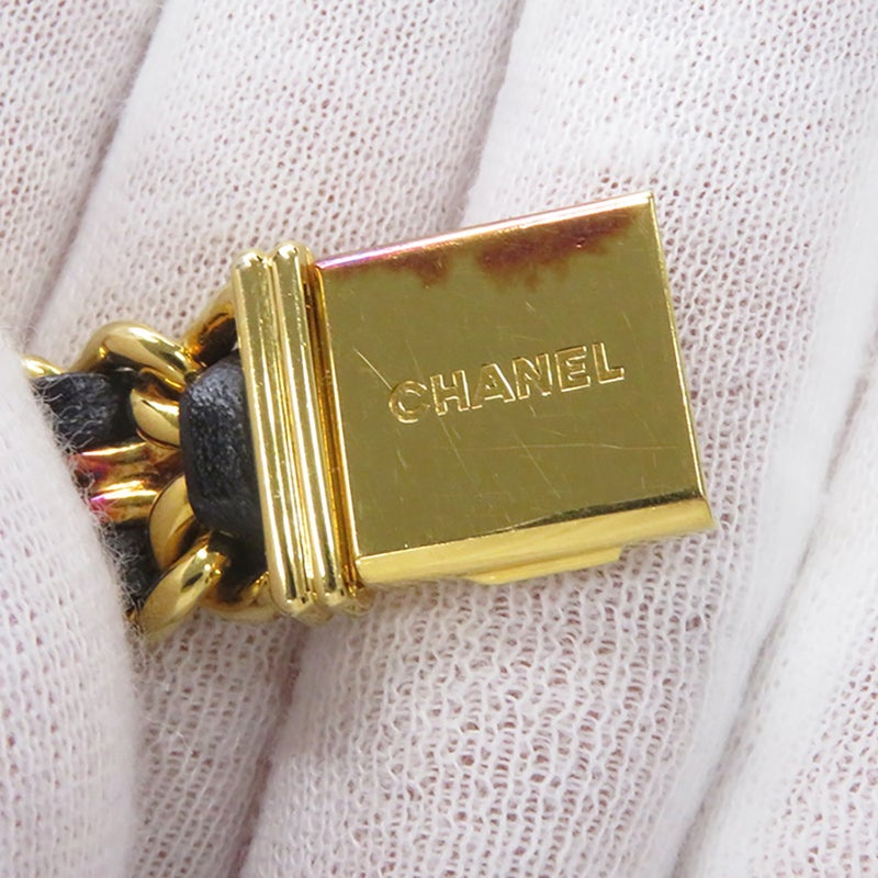 シャネル プルミエール L H0001 CHANEL 腕時計 レディース 黒文字盤 クォーツ