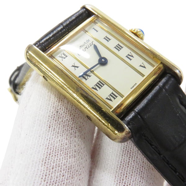 カルティエ マストタンク SM ヴェルメイユ W1003053 Cartier 腕時計 アイボリー文字盤 ヴィンテージ