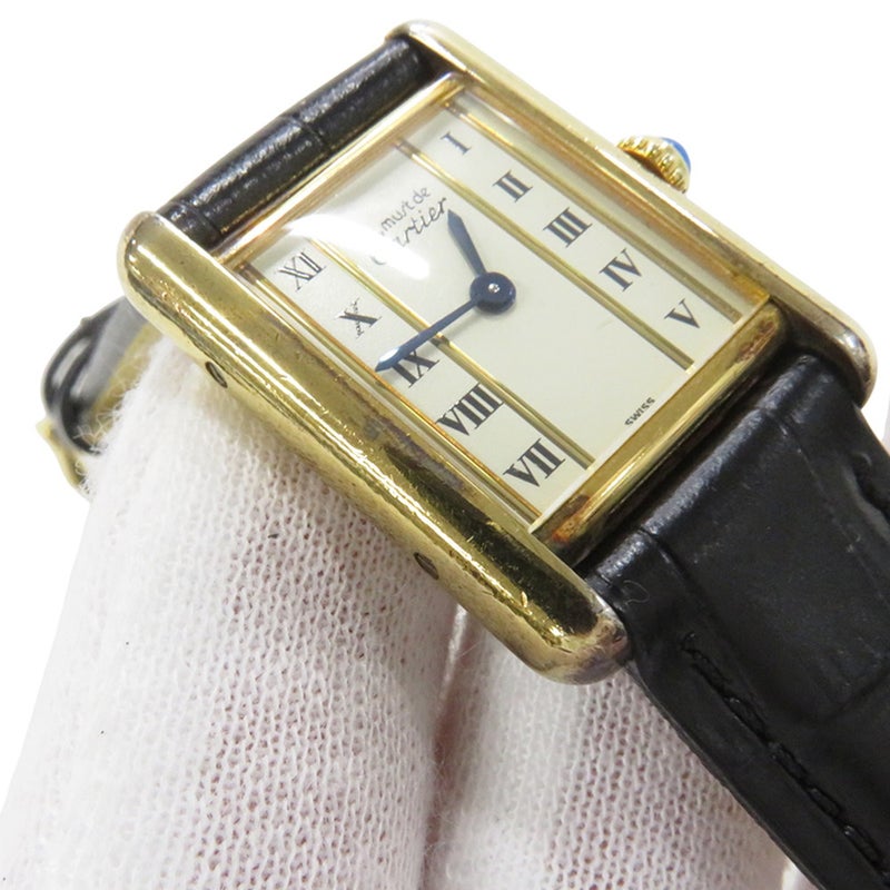 カルティエ マストタンク SM ヴェルメイユ W1003053 Cartier 腕時計 アイボリー文字盤 ヴィンテージ