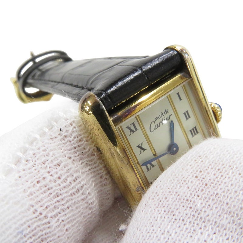 カルティエ マストタンク SM ヴェルメイユ W1003053 Cartier 腕時計 アイボリー文字盤 ヴィンテージ
