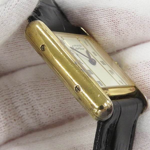 カルティエ マストタンク SM ヴェルメイユ W1003053 Cartier 腕時計 アイボリー文字盤 ヴィンテージ